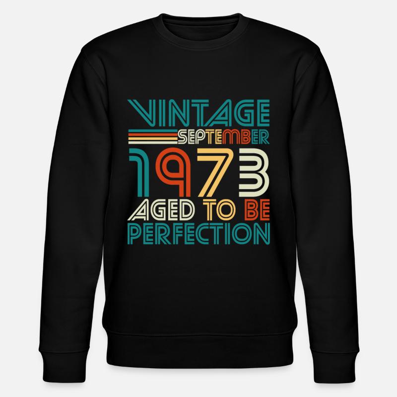 1973 Septembre Perfection Retro - Sweat bio CHANGER Stanley/Stella Unisexe - noir