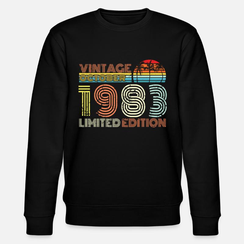 Octobre 1983 Millésime Cadeau - Sweat bio CHANGER Stanley/Stella Unisexe - noir