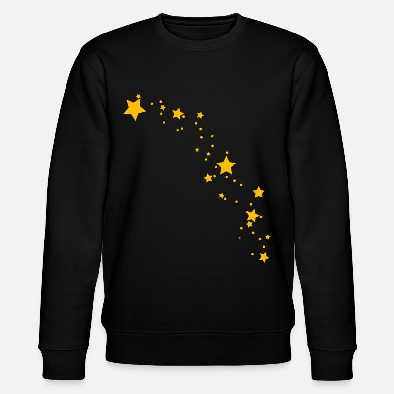 Gelbe Sterne - Stanley/Stella Unisex Bio-Sweatshirt CHANGER  - Schwarz