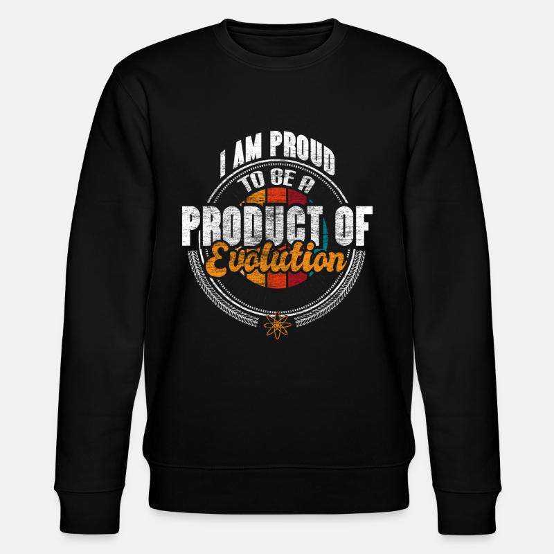 Evolution Mensch Geschichte Geschenkidee - Stanley/Stella Unisex Bio-Sweatshirt CHANGER - Schwarz