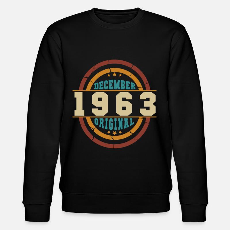 Décembre 1963 Retro Gift - Sweat bio CHANGER Stanley/Stella Unisexe - noir