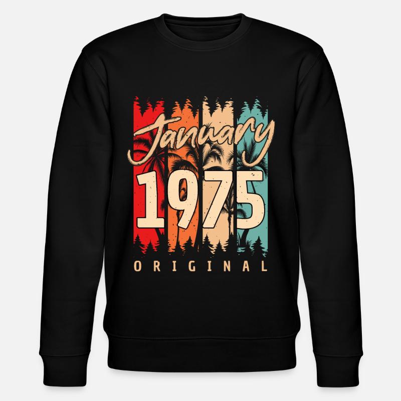 January 1975 Original Retro - Stanley/Stella CHANGER Unisex Organic Sweatshirt - black