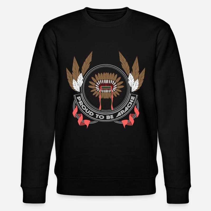 Native Indian Feathers - Stanley/Stella CHANGER Unisex Organic Sweatshirt - black