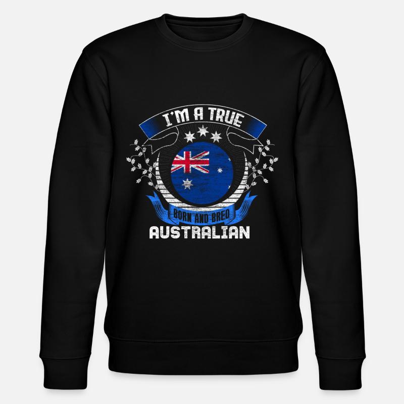 Australien Känguru Kontinent Geschenk - Stanley/Stella Unisex Bio-Sweatshirt CHANGER  - Schwarz