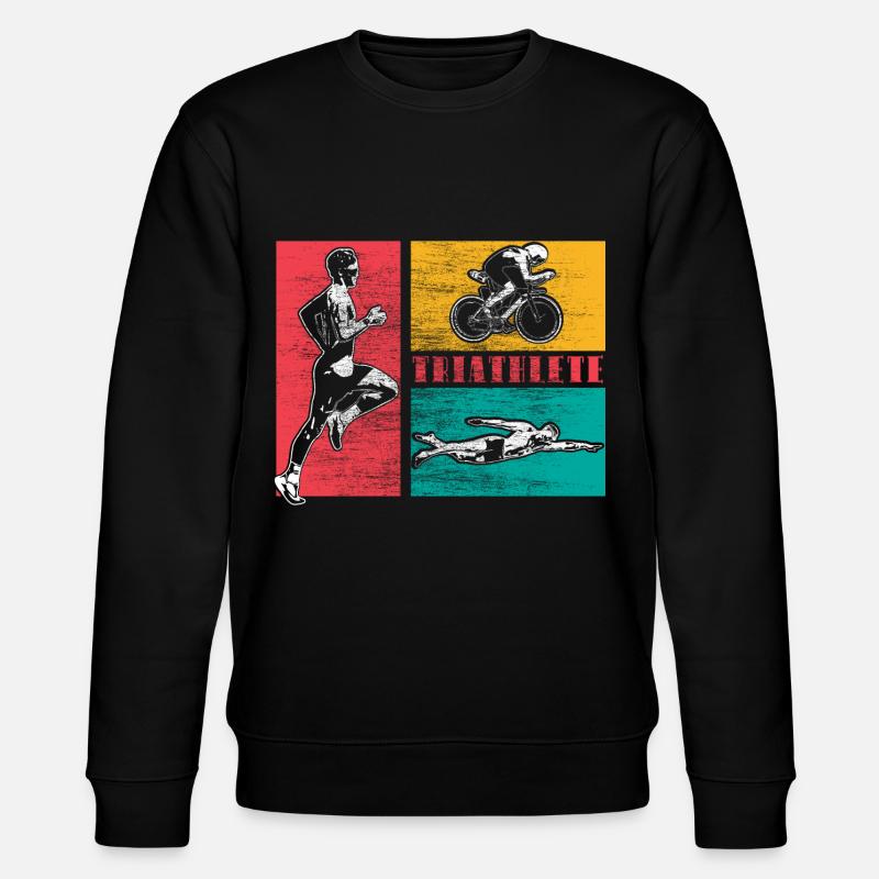 Triathlon Rennen - Stanley/Stella Unisex Bio-Sweatshirt CHANGER  - Schwarz