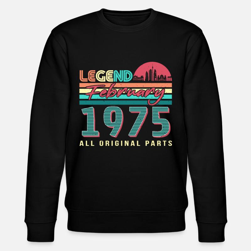 February 1975 Original Retro - Stanley/Stella CHANGER Unisex Organic Sweatshirt - black