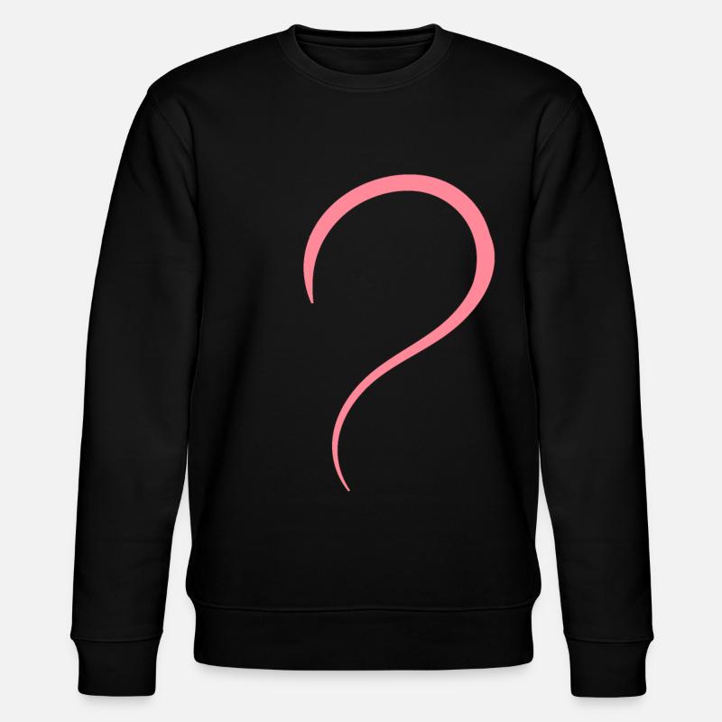 Demi-cœur rose - Sweat bio CHANGER Stanley/Stella Unisexe - noir