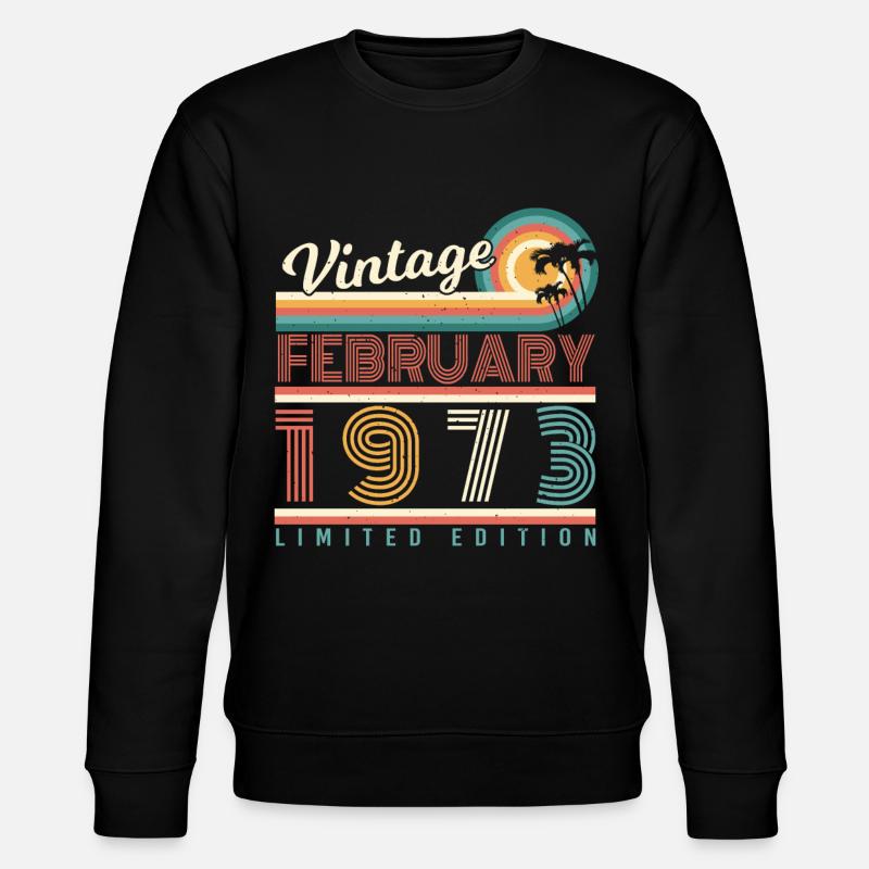 February 1973 Retro Limited - Stanley/Stella CHANGER Unisex Organic Sweatshirt - black