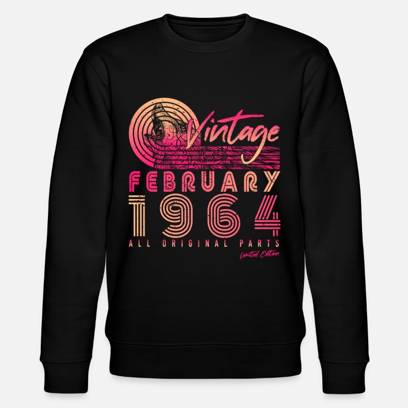 Février 1964 Original Retro - Sweat bio CHANGER Stanley/Stella Unisexe - noir