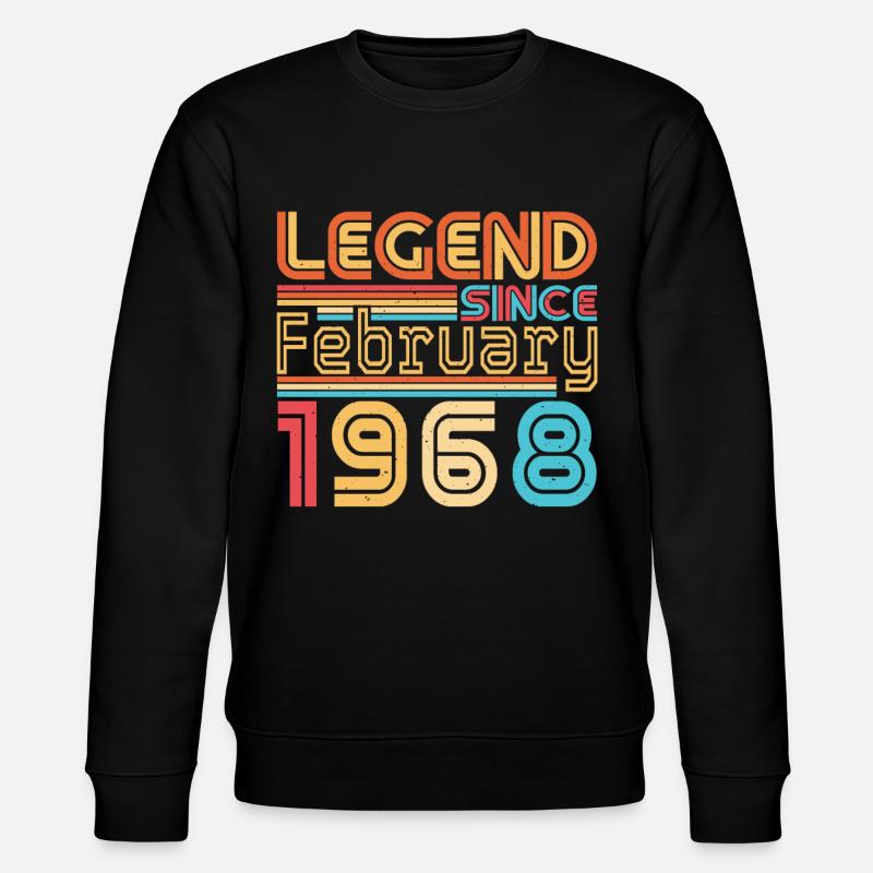 1968 Février Legend Retro - Sweat bio CHANGER Stanley/Stella Unisexe - noir