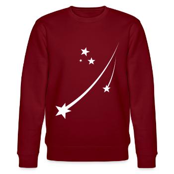 Stars - Stanley/Stella CHANGER Unisex Organic Sweatshirt - burgundy - Front - Nik (191cm) & Marisol (170cm)