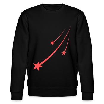 Star Orange Design - Stanley/Stella CHANGER Unisex Organic Sweatshirt - black - Front - Nik (191cm) & Marisol (170cm)