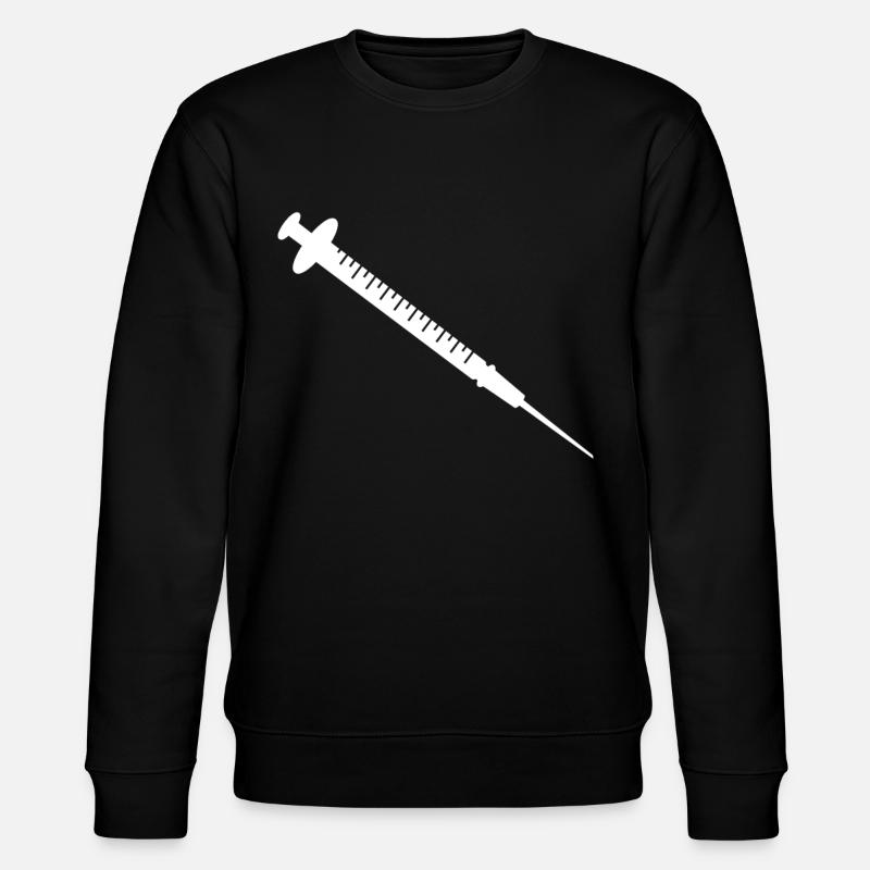 Spritze Weiss - Stanley/Stella Unisex Bio-Sweatshirt CHANGER  - Schwarz