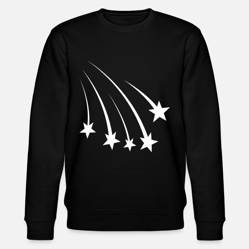 Shooting Star White - Stanley/Stella CHANGER Unisex Organic Sweatshirt - black