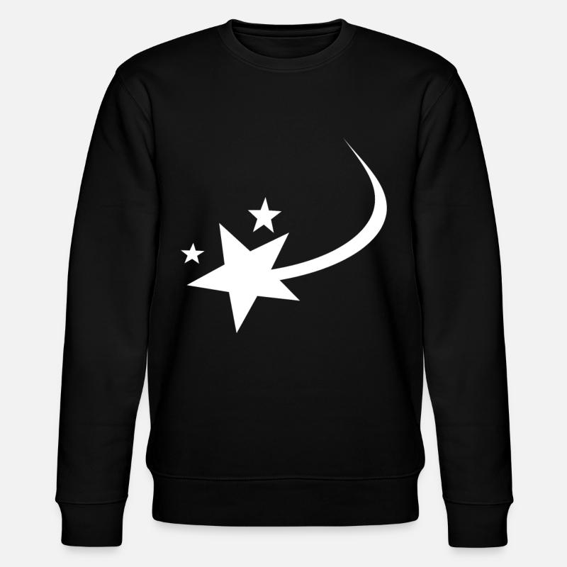 Sternschnuppe Weiss - Stanley/Stella Unisex Bio-Sweatshirt CHANGER  - Schwarz