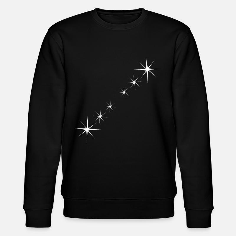 Sterne Weiss - Stanley/Stella Unisex Bio-Sweatshirt CHANGER - Schwarz