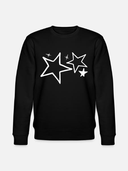 Stars White - Stanley/Stella CHANGER Unisex Organic Sweatshirt - black