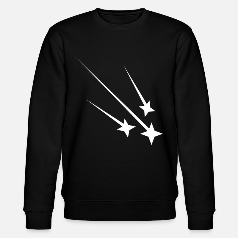 Étoiles filantes blanches - Sweat bio CHANGER Stanley/Stella Unisexe - noir