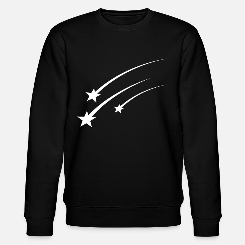 Étoiles filantes blanches - Sweat bio CHANGER Stanley/Stella Unisexe - noir