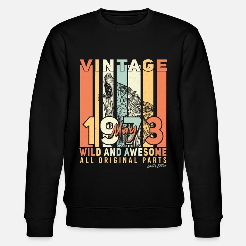 Salutations d’anniversaire mai 1973 - Sweat bio CHANGER Stanley/Stella Unisexe - noir