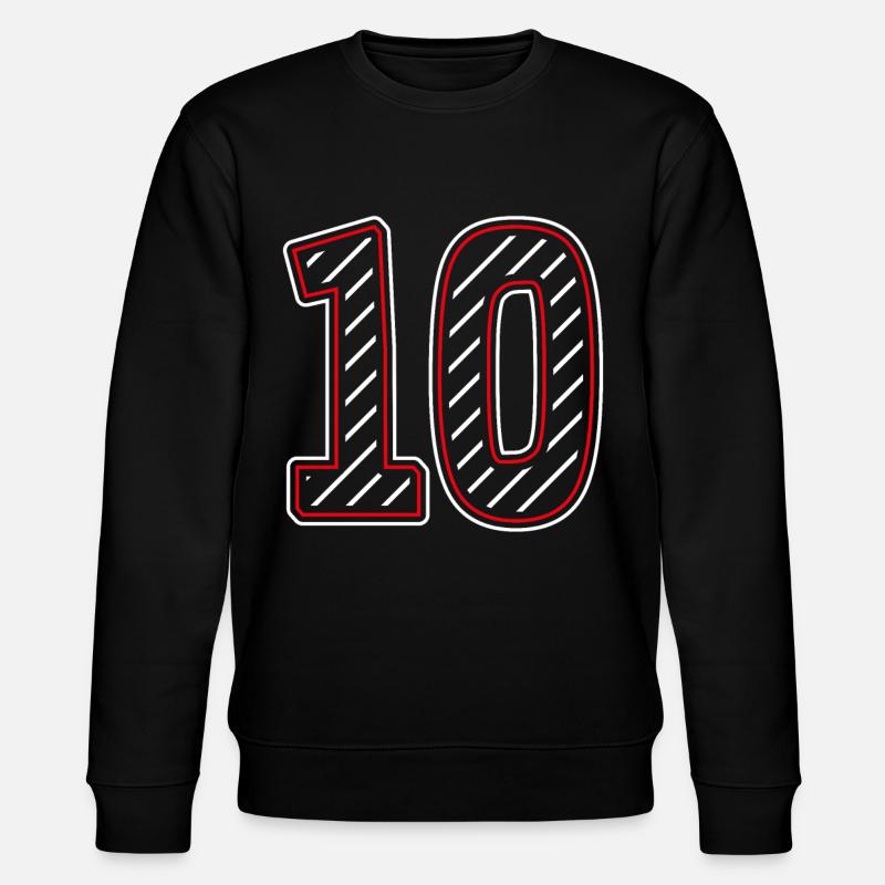 Numéro 10 Rayé - Sweat bio CHANGER Stanley/Stella Unisexe - noir