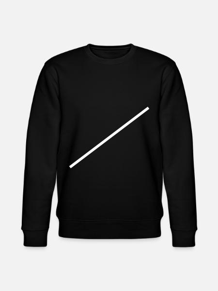 White line Diagonal - Stanley/Stella CHANGER Unisex Organic Sweatshirt - black