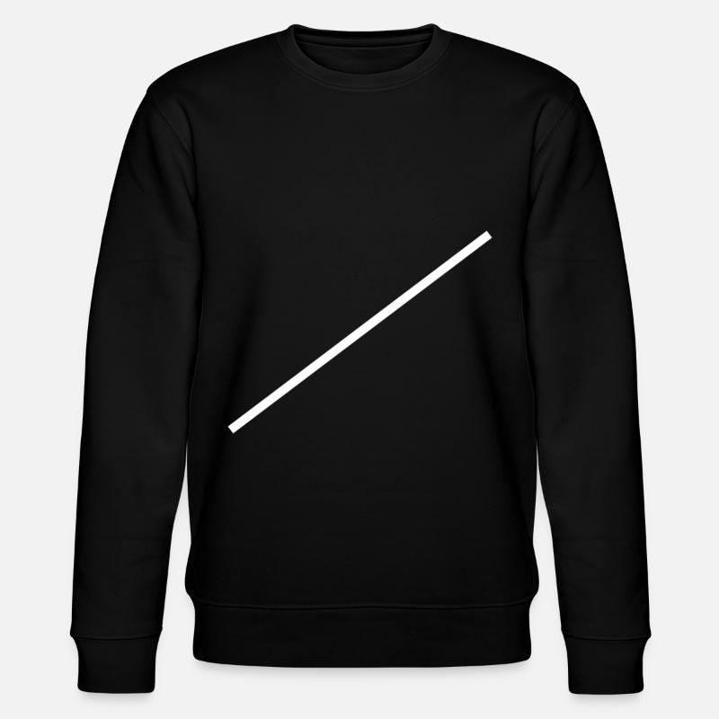 Ligne blanche Diagonale - Sweat bio CHANGER Stanley/Stella Unisexe - noir