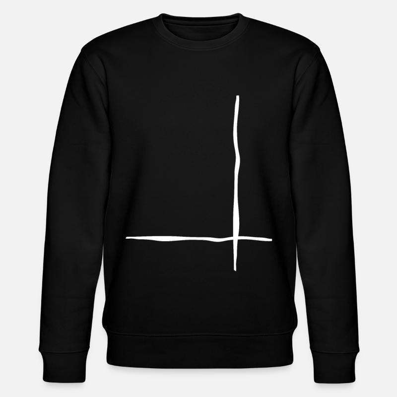 Lignes blanches Ondulées - Sweat bio CHANGER Stanley/Stella Unisexe - noir