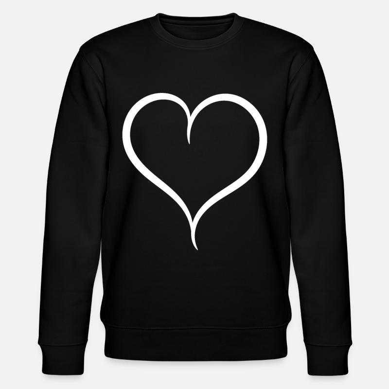 Cœur Blanc Simple - Sweat bio CHANGER Stanley/Stella Unisexe - noir