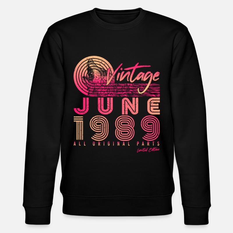 Né en juin 1989 - Sweat bio CHANGER Stanley/Stella Unisexe - noir