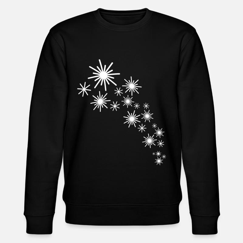 White Stars - Stanley/Stella CHANGER Unisex Organic Sweatshirt - black