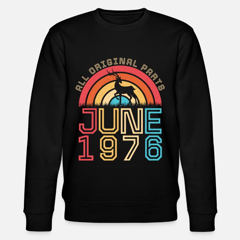 Millésime 1976 Juin - Sweat bio CHANGER Stanley/Stella Unisexe - noir