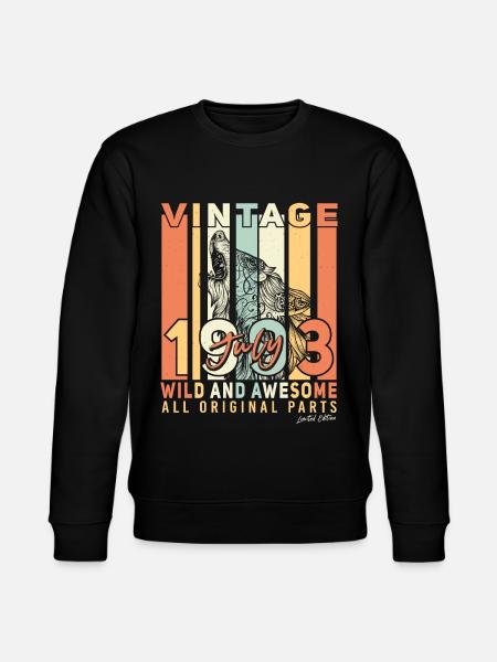 Juli 1993 Geschenkidee - Stanley/Stella Unisex Bio-Sweatshirt CHANGER - Schwarz