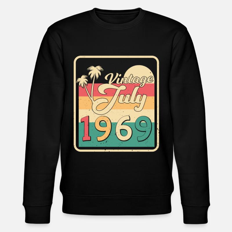 Juli 1969 Retro - Stanley/Stella Unisex Bio-Sweatshirt CHANGER  - Schwarz