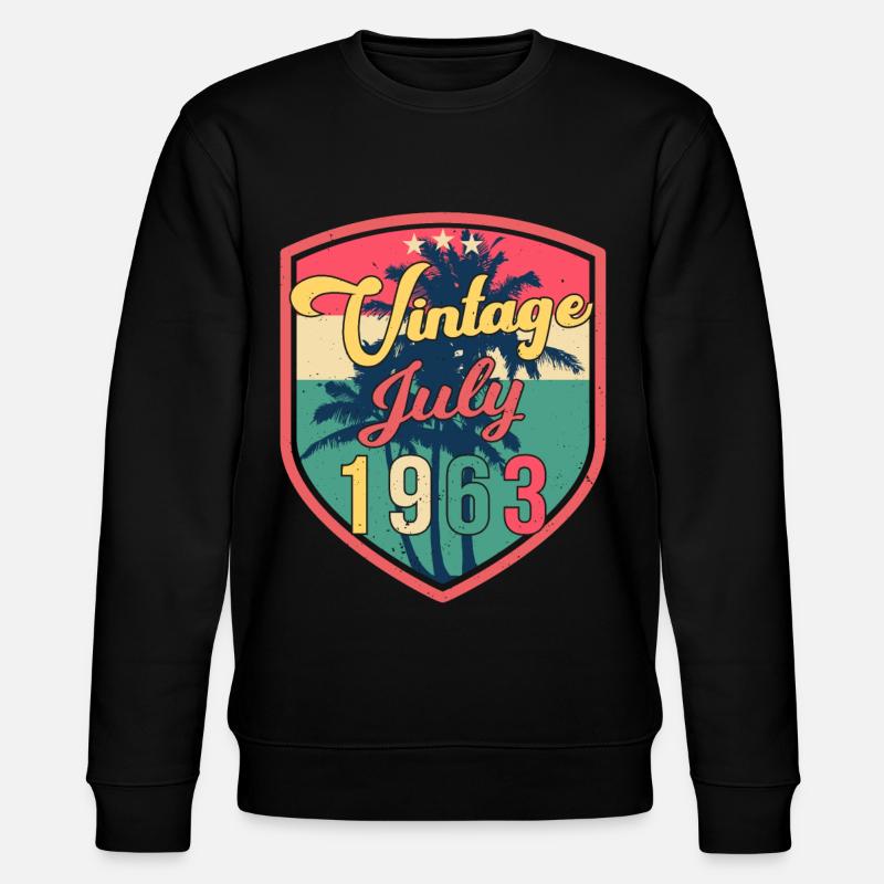 Millésime 1963 Juillet - Sweat bio CHANGER Stanley/Stella Unisexe - noir