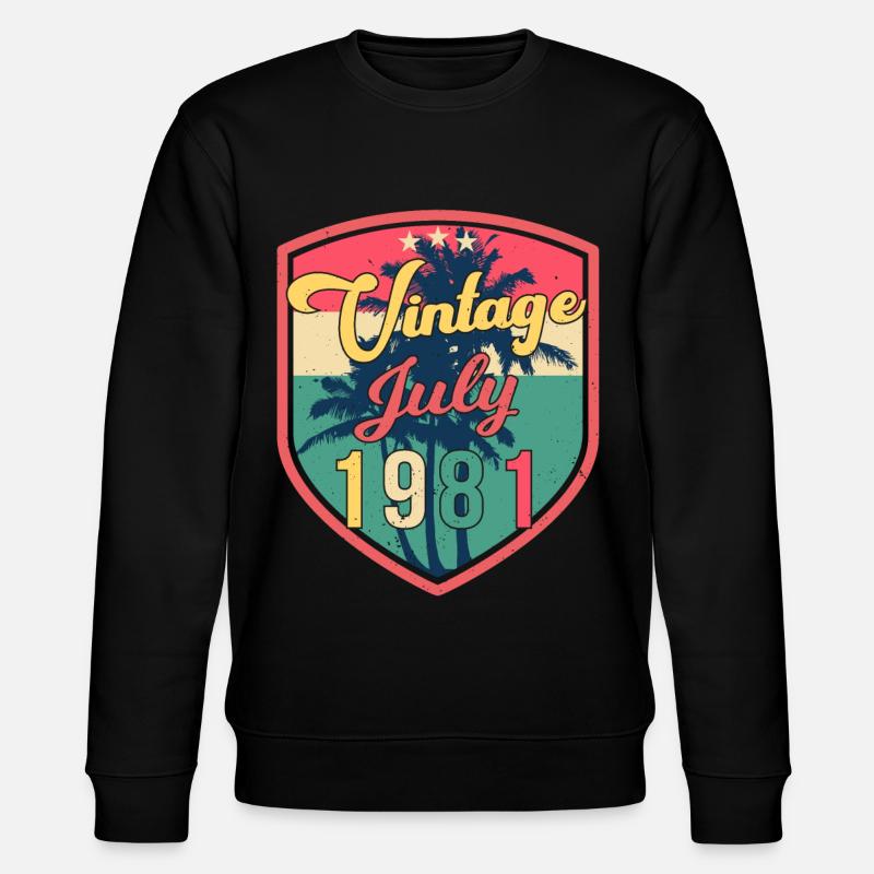 Legendary July 1981 - Stanley/Stella CHANGER Unisex Organic Sweatshirt - black