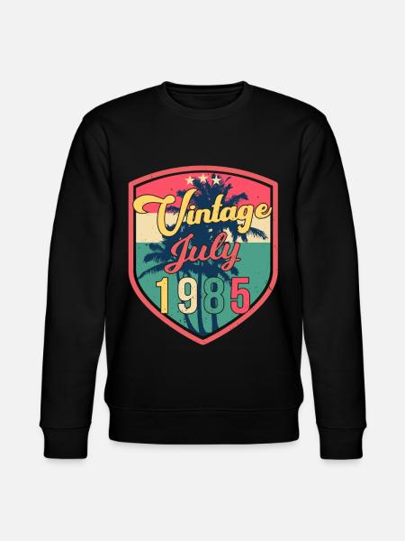1985 Juli Beste Geschenkidee - Stanley/Stella Unisex Bio-Sweatshirt CHANGER  - Schwarz