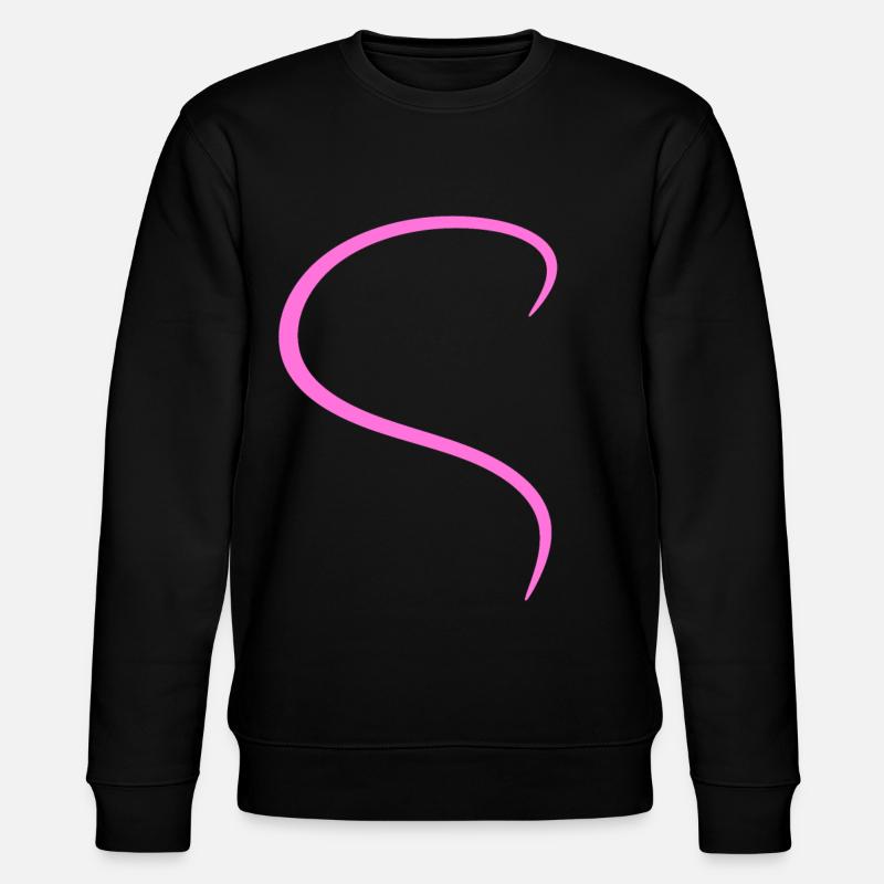 Pinkes Halbes Herz Design - Stanley/Stella Unisex Bio-Sweatshirt CHANGER  - Schwarz