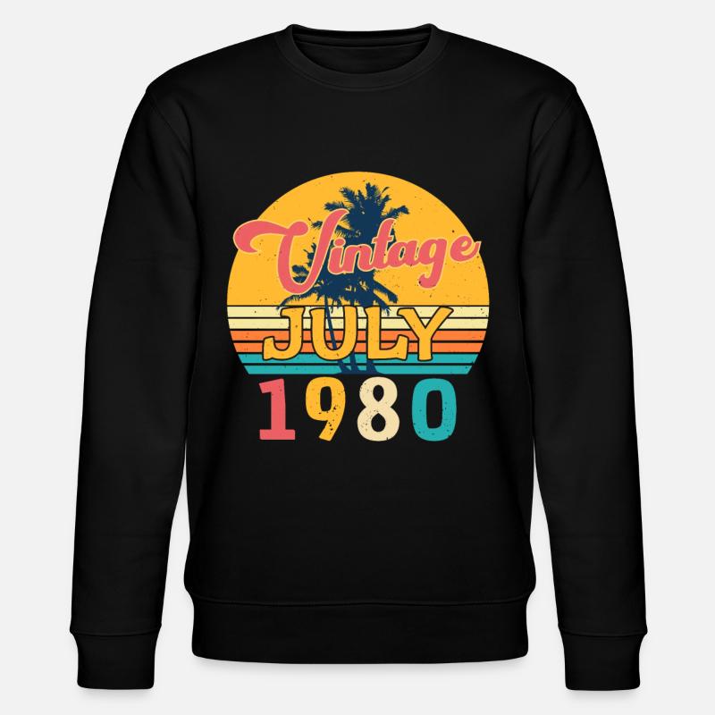 Né en juillet 1980 - Sweat bio CHANGER Stanley/Stella Unisexe - noir