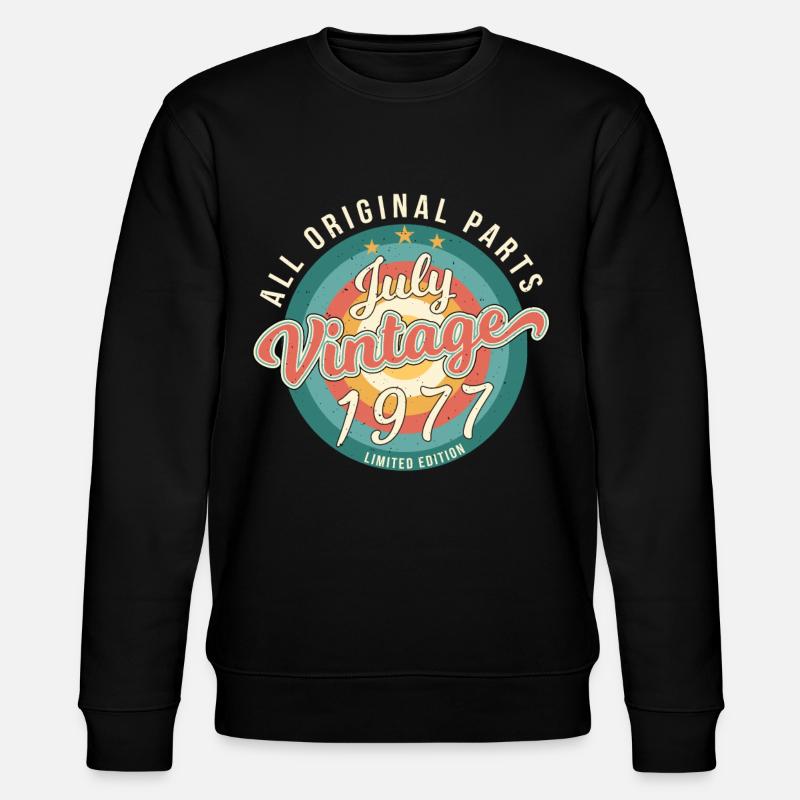 Retro 1977 Juillet - Sweat bio CHANGER Stanley/Stella Unisexe - noir