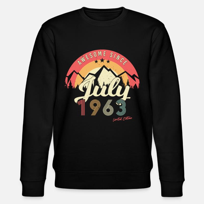 Millésime de juillet 1963 - Sweat bio CHANGER Stanley/Stella Unisexe - noir