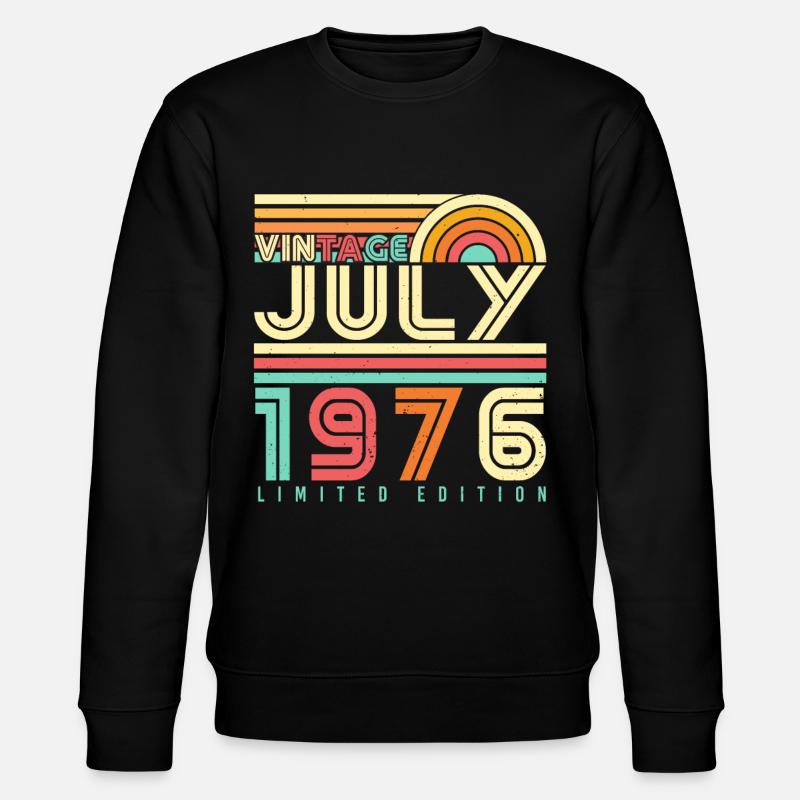 Juli 1976 Limitierte Edition - Stanley/Stella Unisex Bio-Sweatshirt CHANGER  - Schwarz