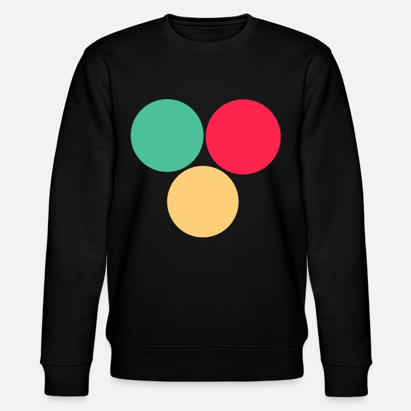 Three circles- green- red- yellow - Stanley/Stella CHANGER Unisex Organic Sweatshirt - black