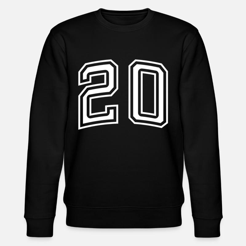 Zahl 20 - Stanley/Stella Unisex Bio-Sweatshirt CHANGER  - Schwarz