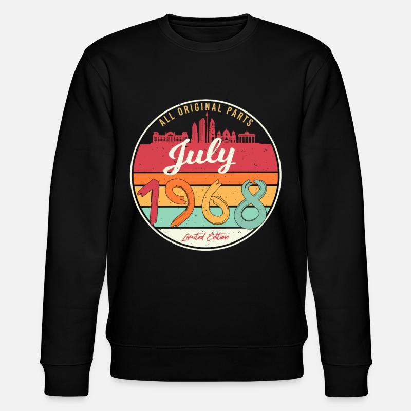 1968 Juillet Rétro - Sweat bio CHANGER Stanley/Stella Unisexe - noir