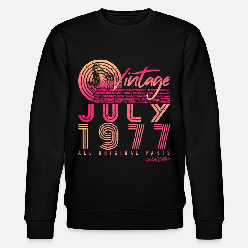 Millésime 1977 Juillet - Sweat bio CHANGER Stanley/Stella Unisexe - noir