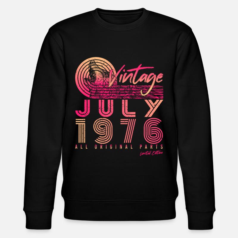 Millésime 1976 Juillet - Sweat bio CHANGER Stanley/Stella Unisexe - noir