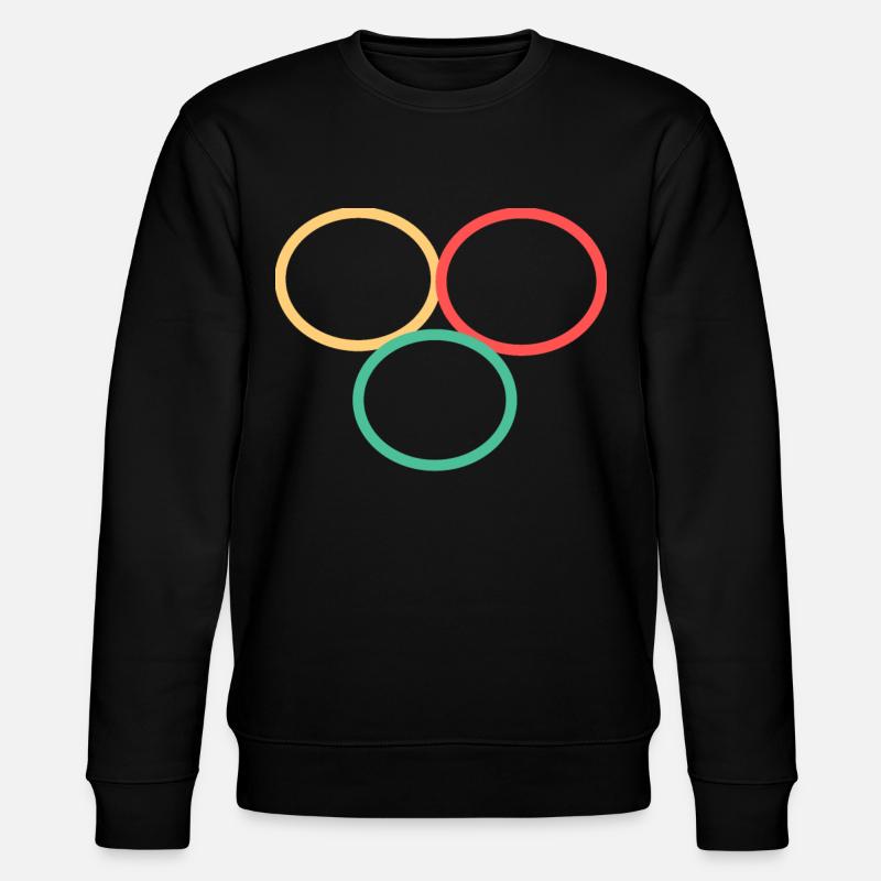 Three Circles Simple Design - Stanley/Stella CHANGER Unisex Organic Sweatshirt - black