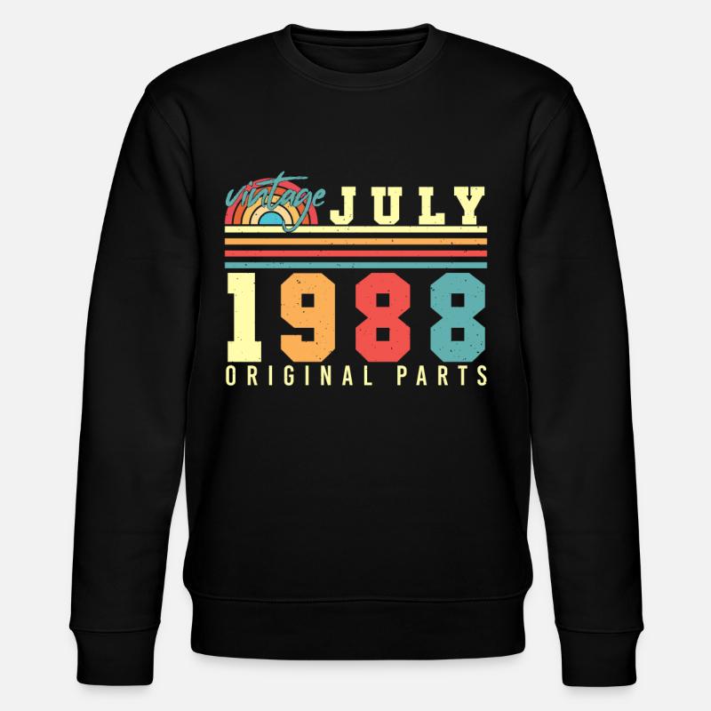 1988 Juillet Idée cadeau - Sweat bio CHANGER Stanley/Stella Unisexe - noir