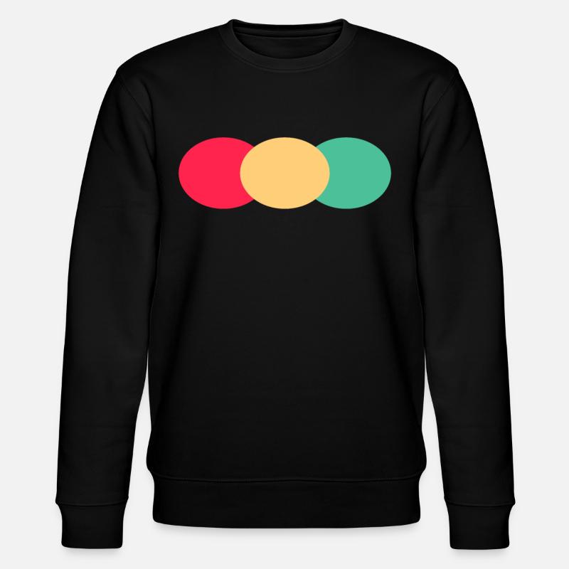 Trois ovales - Vert - Rouge - Jaune - Sweat bio CHANGER Stanley/Stella Unisexe - noir